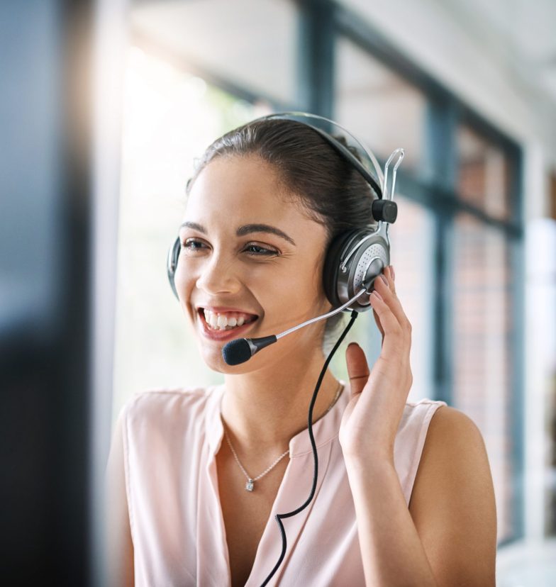 Cropped shot of an attractive young woman working in a call center