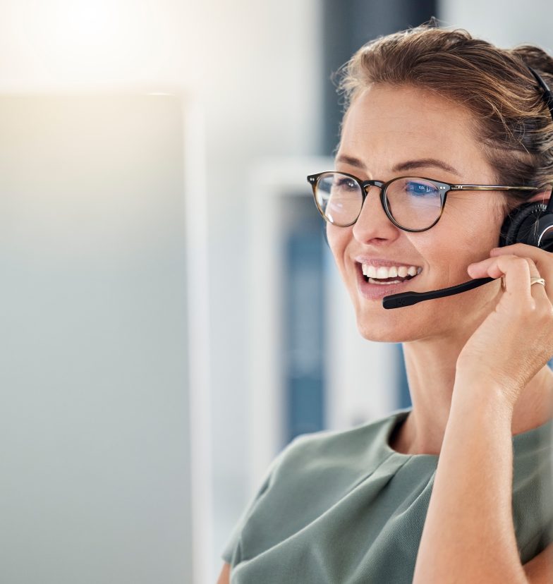 Happy,Call,Center,Woman,Consulting,Customer,For,Customer,Support,,Help