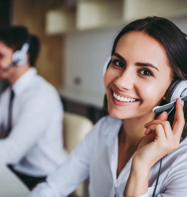 How,Can,I,Help,You?,Beautiful,Call,Center,Workers,In